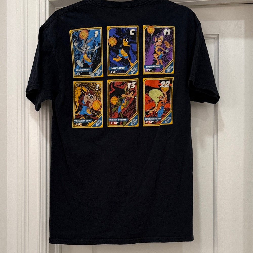 Men's Black Graphic Tee with Cartoon Design